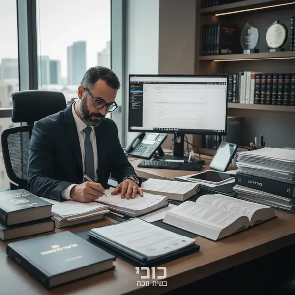 עורך דין מכין ערעור משפטי